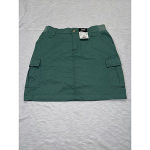 Lee Womens Cargo Pockets Mid Rise Ultra Soft Waistband Skort Green Size 6M